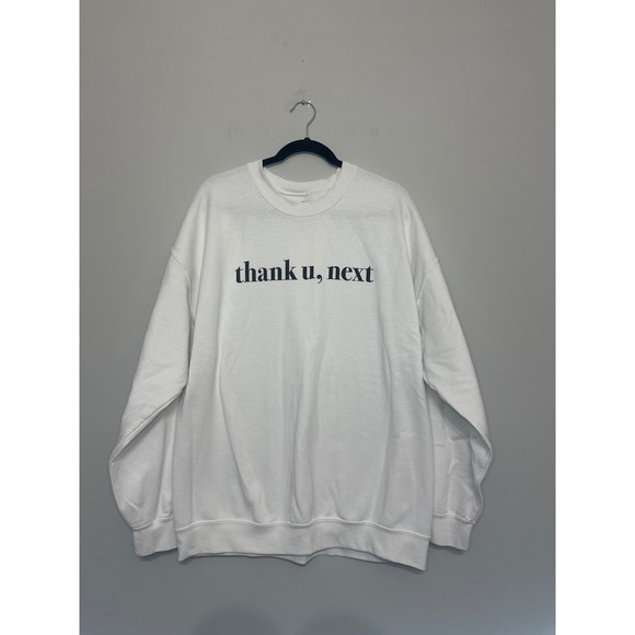 Ariana Grande Thank U Next White Graphic Print Crew Neck Sweatshirt XXL - Picture 1 of 7
